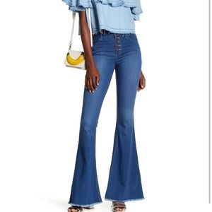 Pistola Edie Frayed Flared Hem Jeans